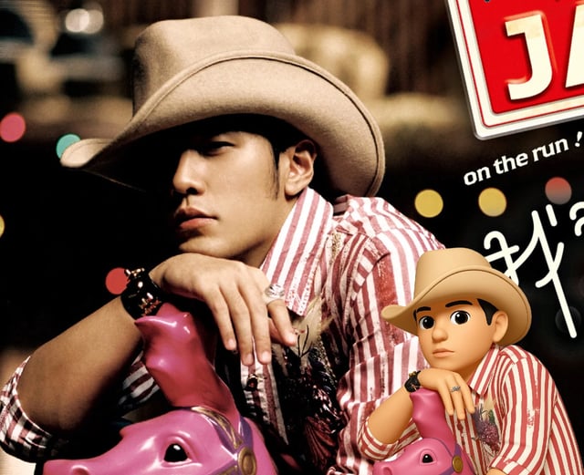 Stilfuldt portræt med cowboyhat-memoji som overlay nederst til højre